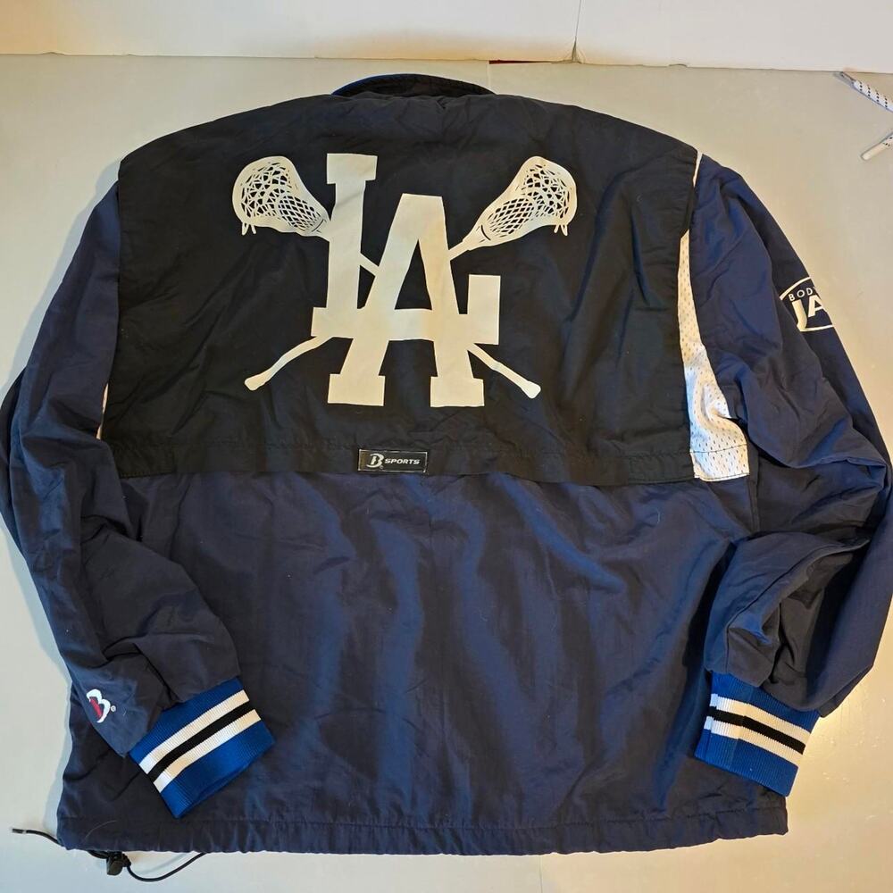 Boathouse sports  custom LA Dodger Style Anorak Quarter Zip Polo Windbreaker